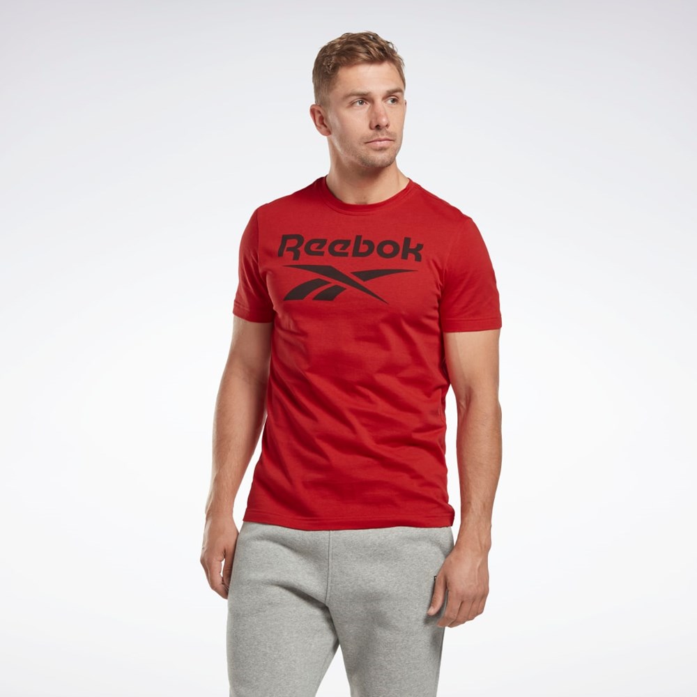 Reebok Reebok Identity Big Logo T-Shirt Röda | GJOXY-6942