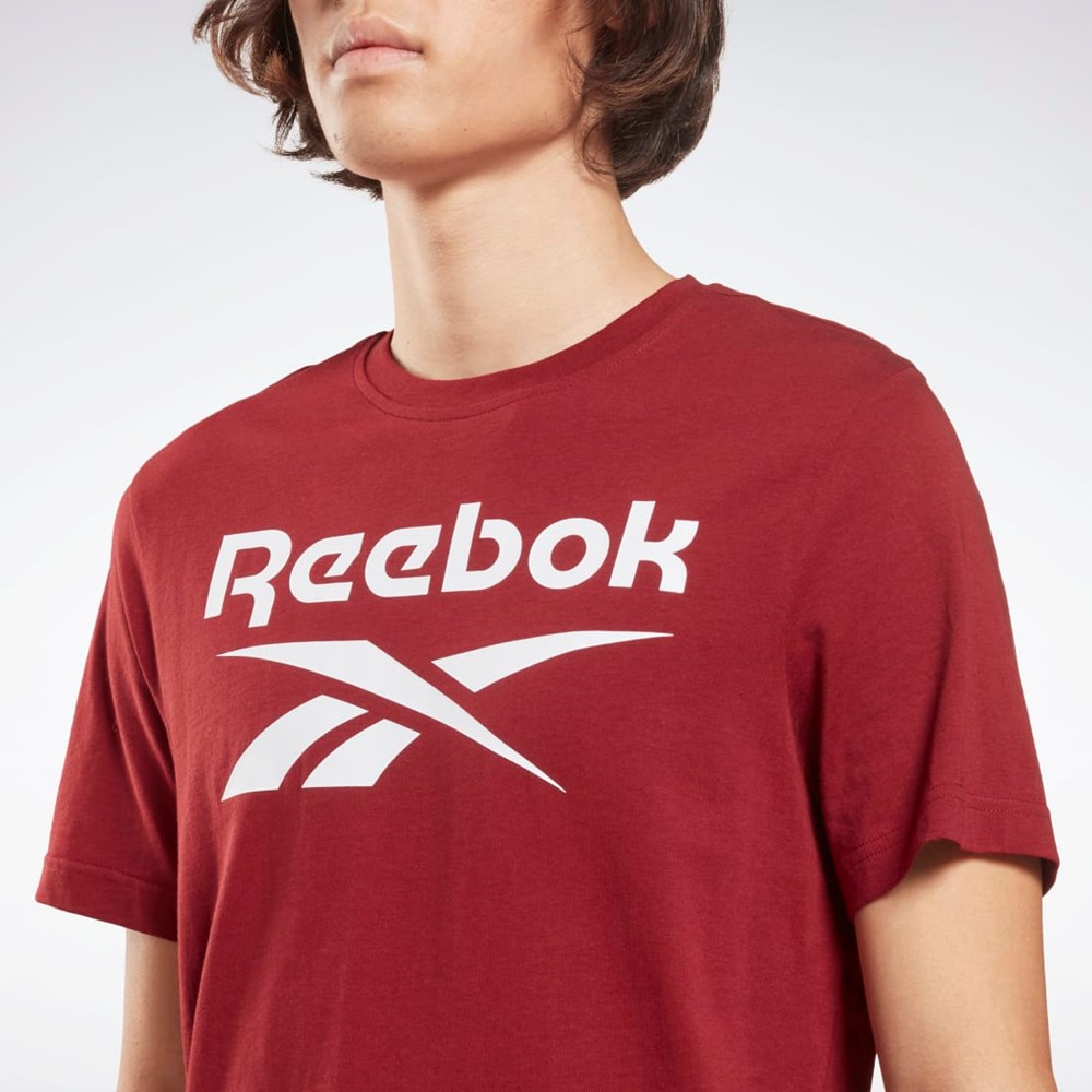 Reebok Reebok Identity Big Logo T-Shirt Vinröda | ISBGL-9815