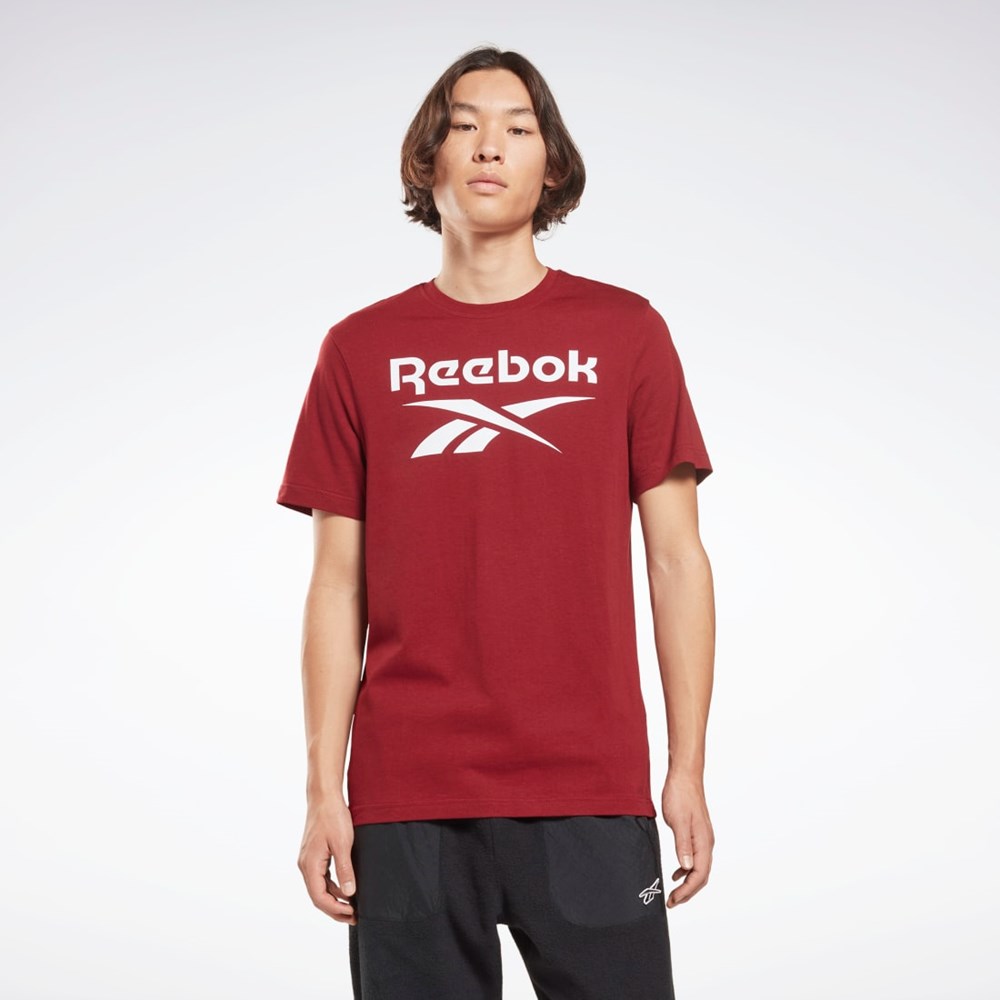 Reebok Reebok Identity Big Logo T-Shirt Vinröda | ISBGL-9815