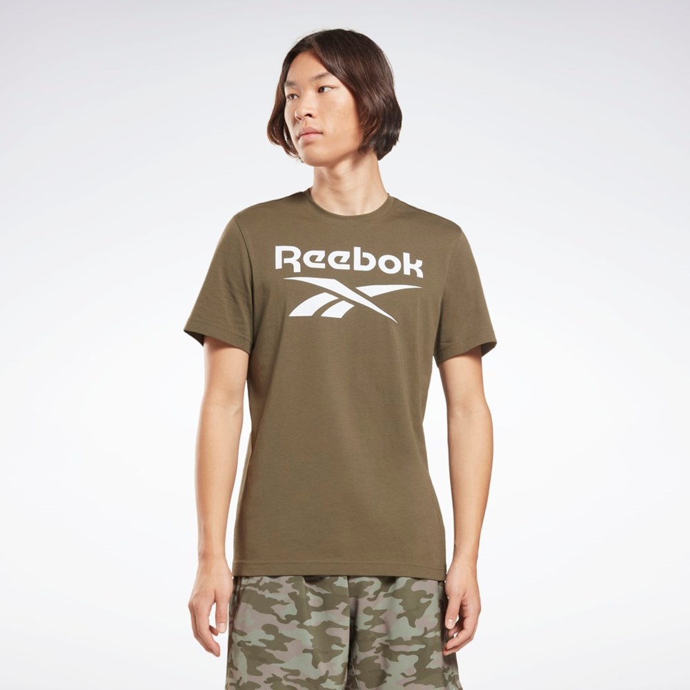 Reebok Reebok Identity Big Logo T-Shirt Gröna | JDZAX-1653