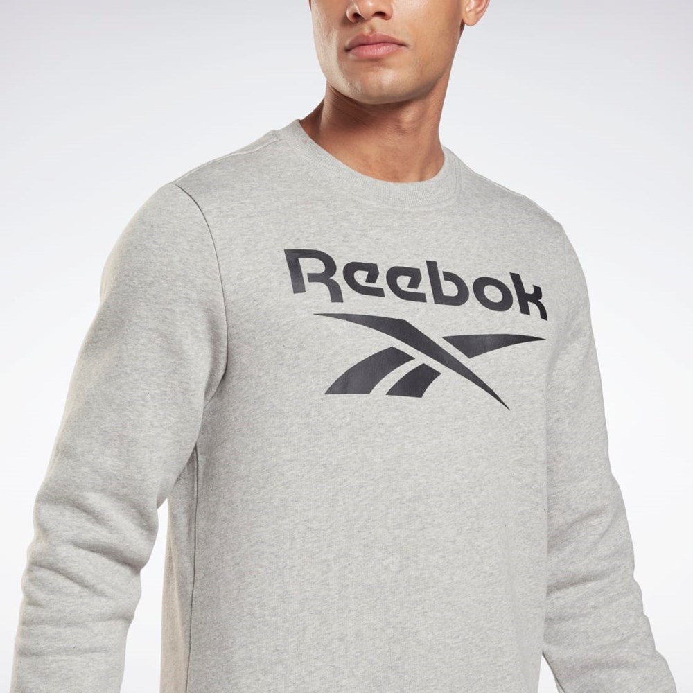 Reebok Reebok Identity Fleece Crew Sweatshirt Grå Svarta | XFACK-5283