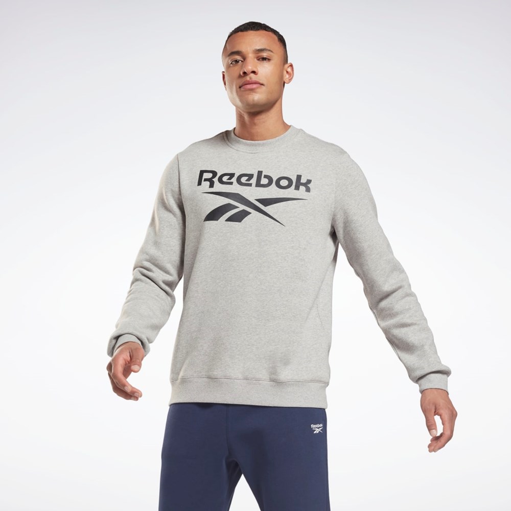 Reebok Reebok Identity Fleece Crew Sweatshirt Grå Svarta | XFACK-5283