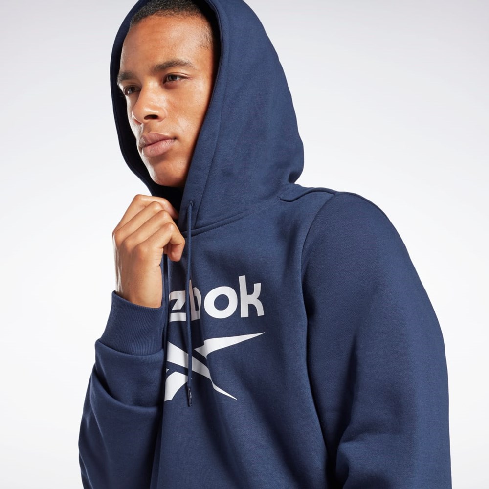 Reebok Reebok Identity Fleece Hoodie Marinblå | LUHSB-7983