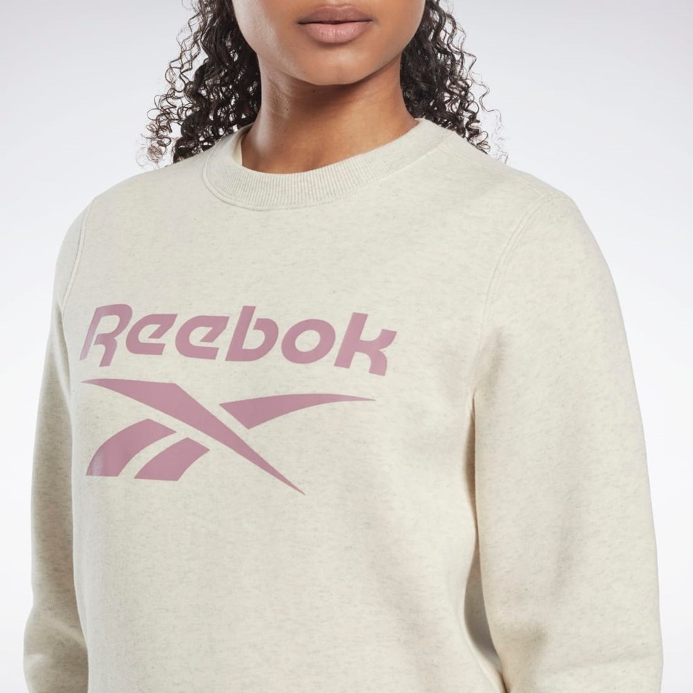 Reebok Reebok Identity Logo Fleece Crew Sweatshirt Vita | LOJQK-2140