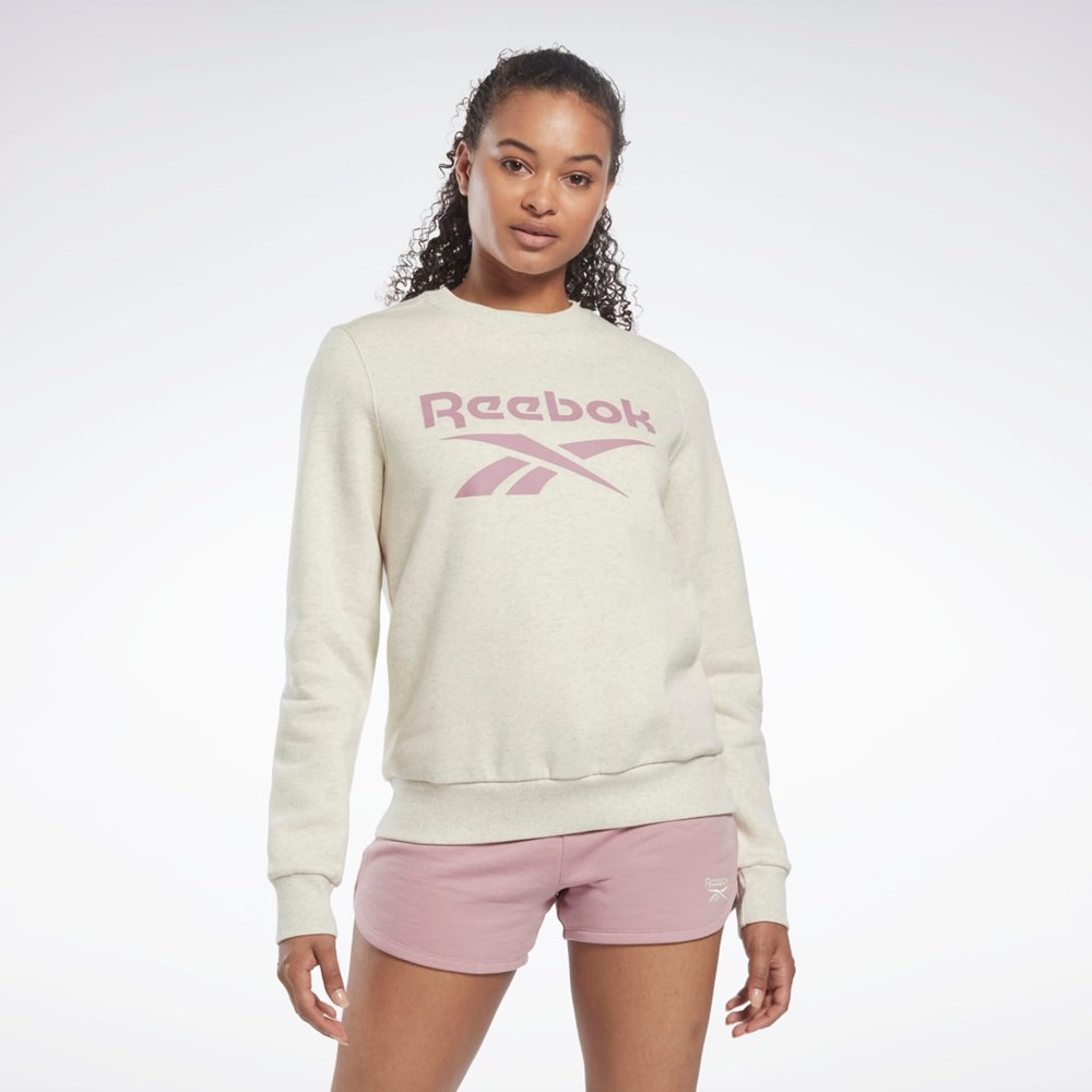 Reebok Reebok Identity Logo Fleece Crew Sweatshirt Vita | LOJQK-2140