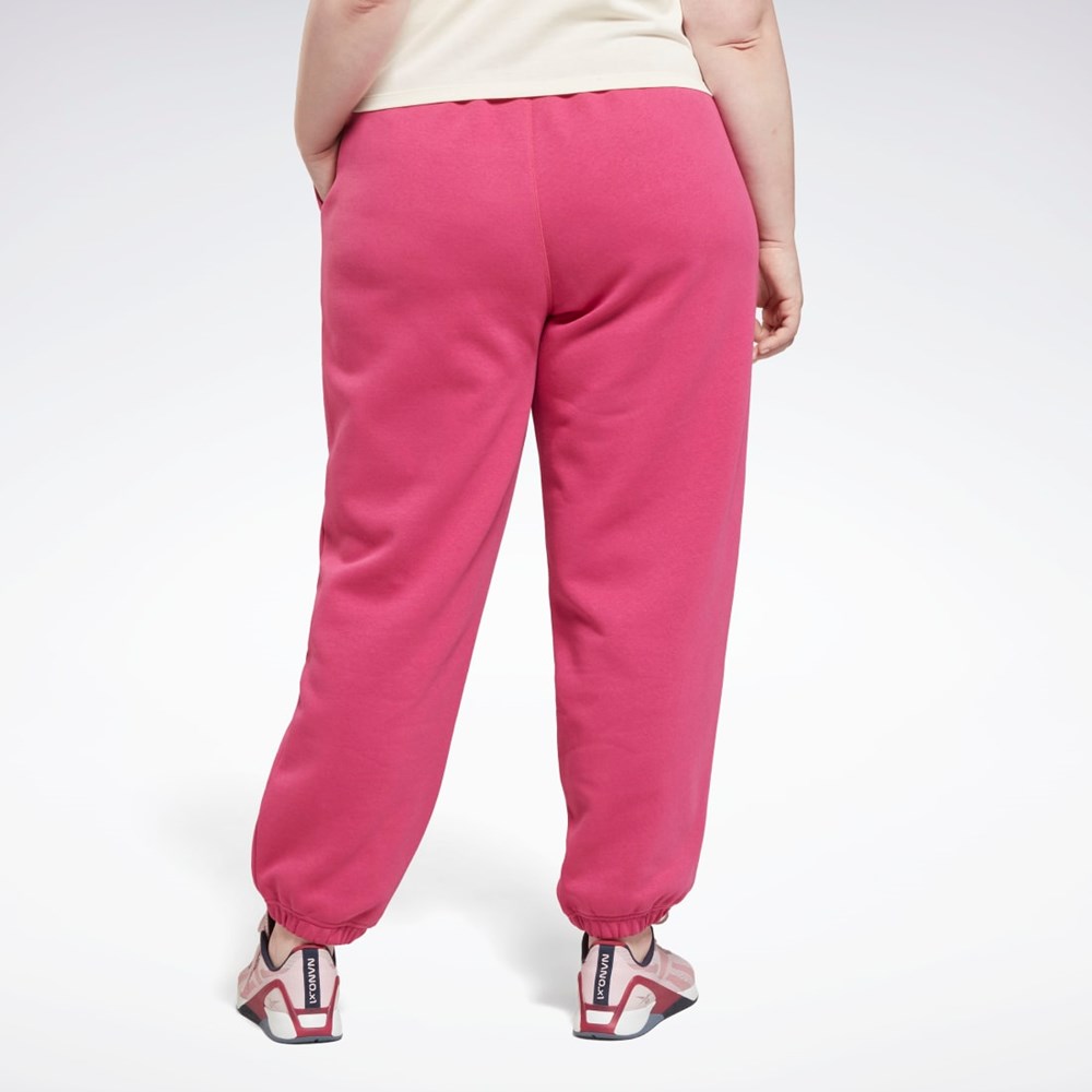 Reebok Reebok Identity Logo Fleece Joggers (Plus Size) Rosa | MYDQT-7951