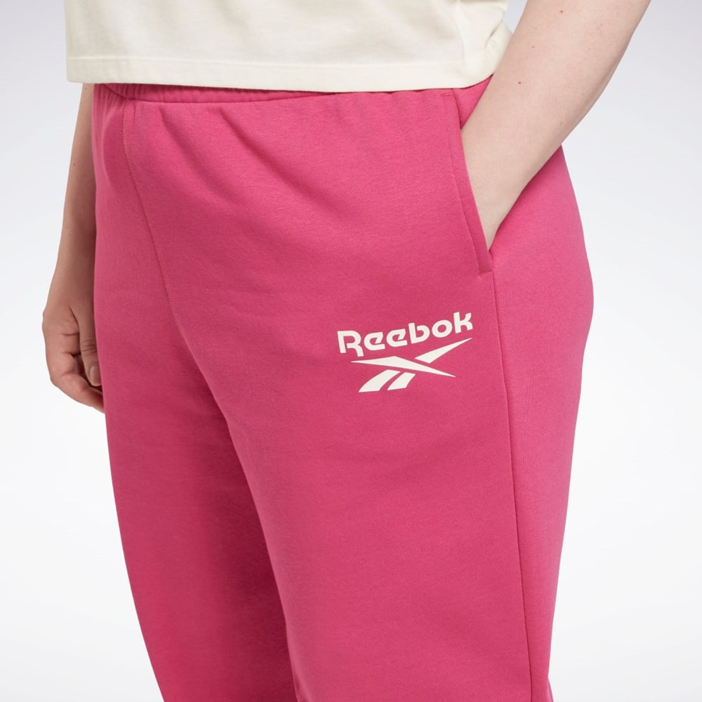 Reebok Reebok Identity Logo Fleece Joggers (Plus Size) Rosa | MYDQT-7951