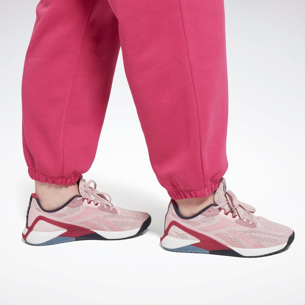 Reebok Reebok Identity Logo Fleece Joggers (Plus Size) Rosa | MYDQT-7951