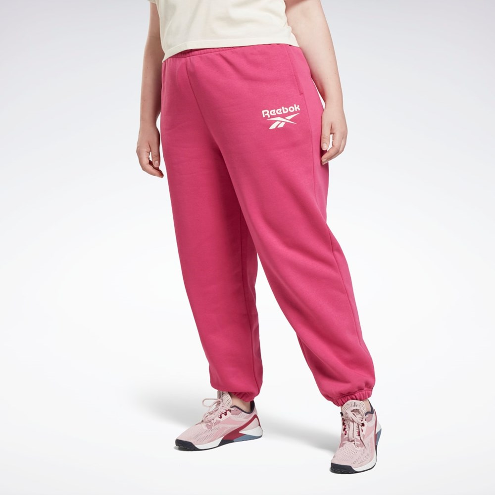 Reebok Reebok Identity Logo Fleece Joggers (Plus Size) Rosa | MYDQT-7951