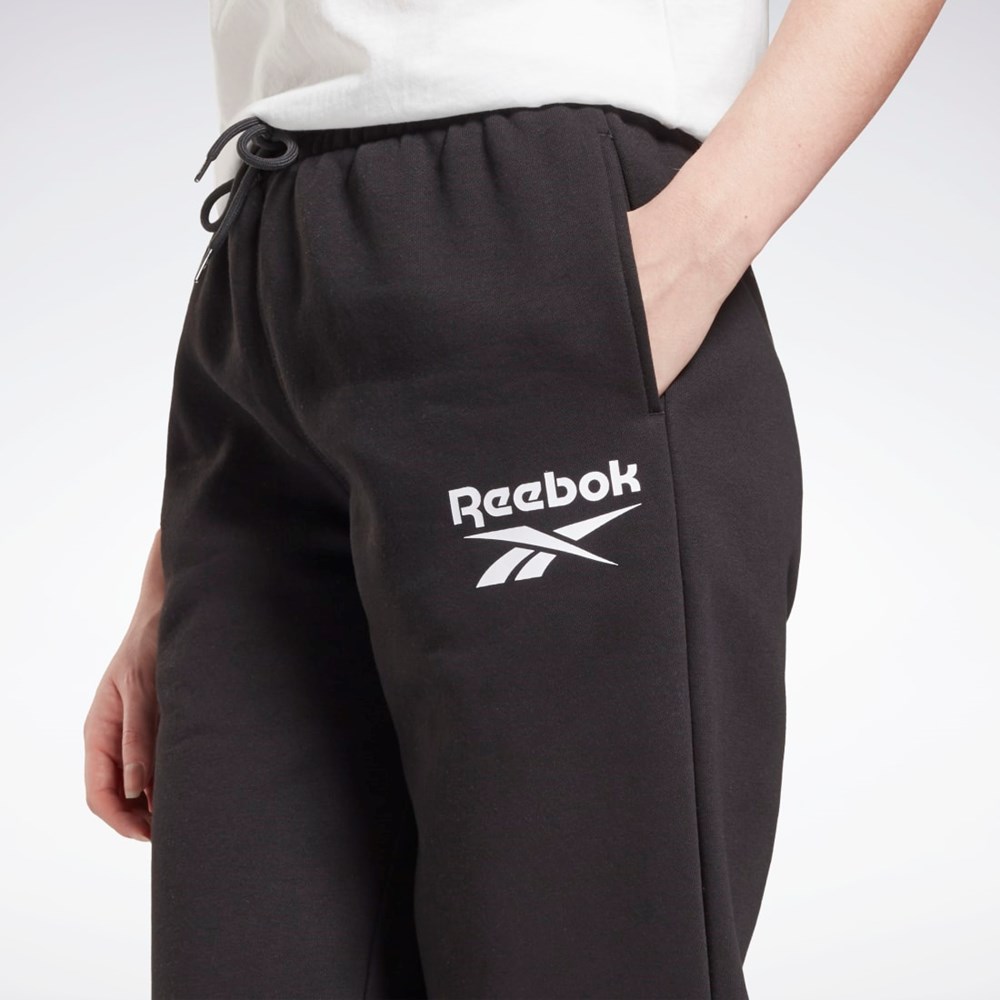 Reebok Reebok Identity Logo Fleece Joggers Svarta | NCMDQ-1095