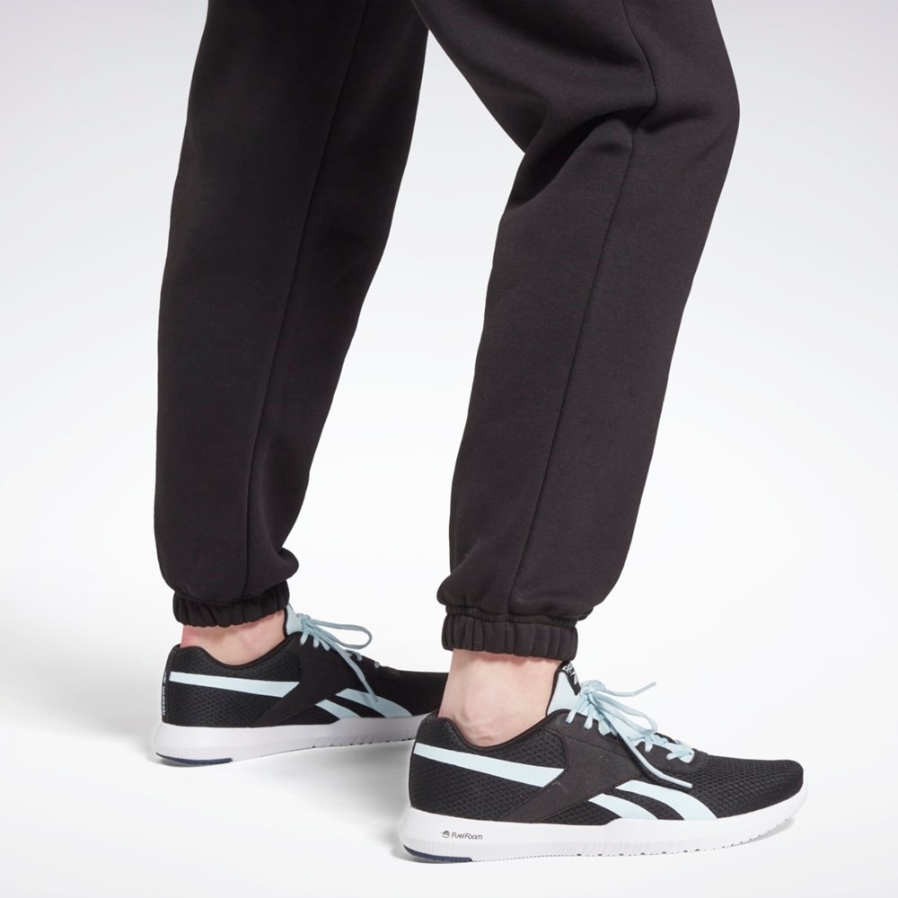 Reebok Reebok Identity Logo Fleece Joggers Svarta | NCMDQ-1095