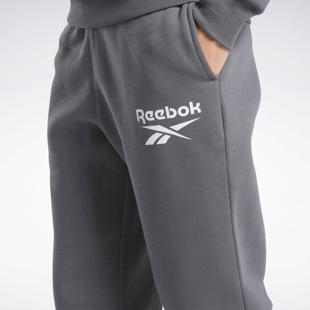 Reebok Reebok Identity Logo Fleece Joggers Grå | XZJQR-7830