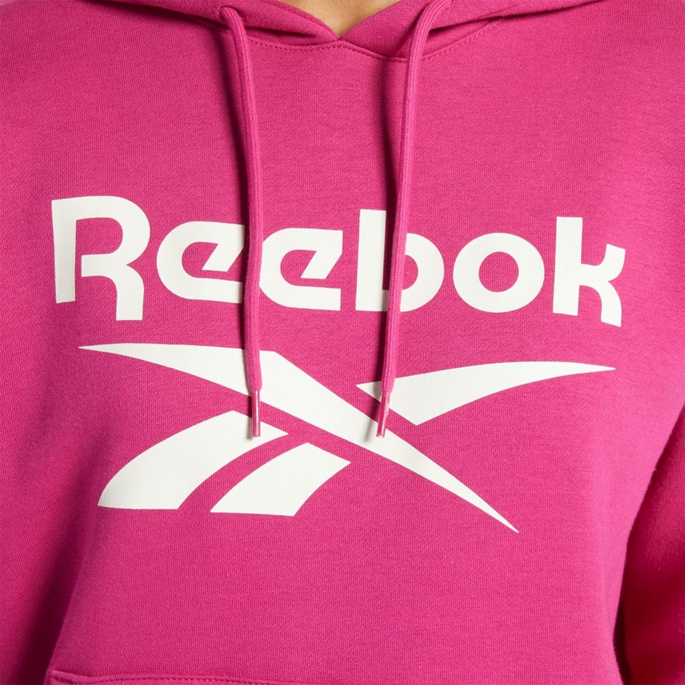 Reebok Reebok Identity Logo Fleece Pullover Hoodie Rosa | HPXLI-6178