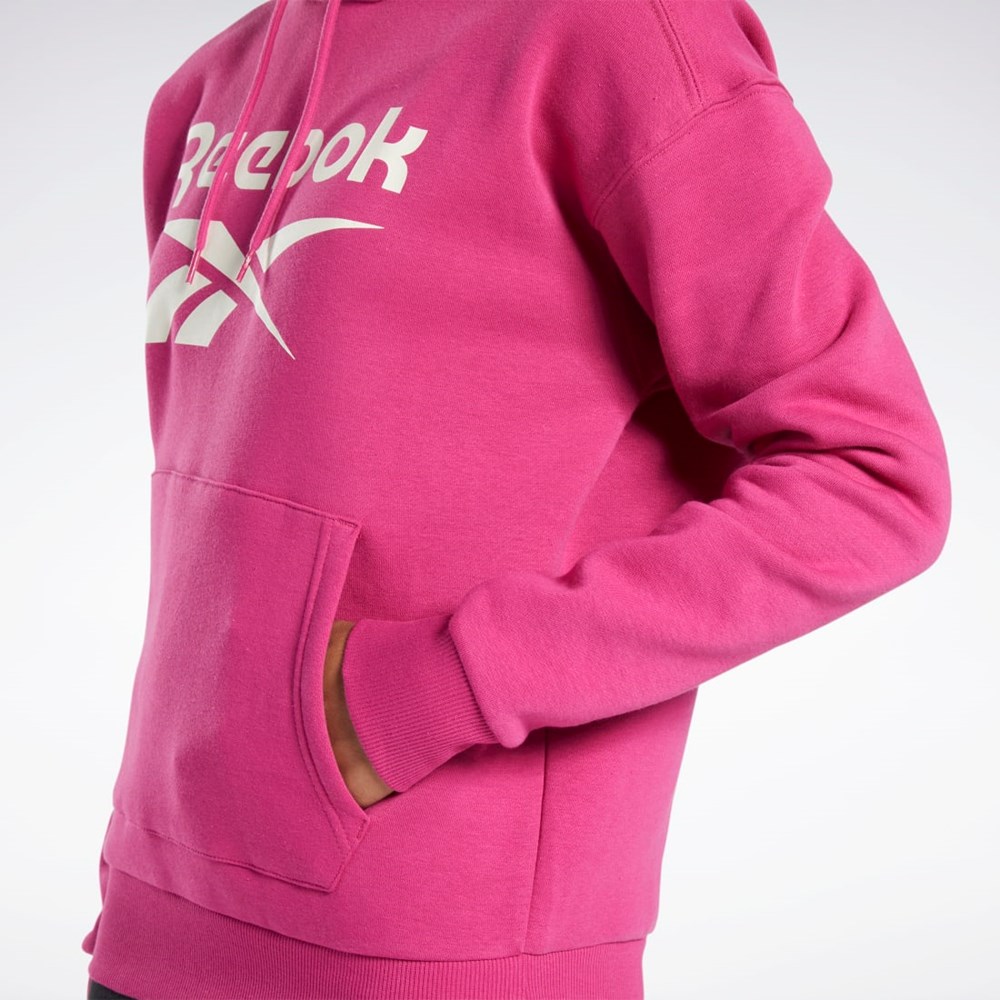 Reebok Reebok Identity Logo Fleece Pullover Hoodie Rosa | HPXLI-6178