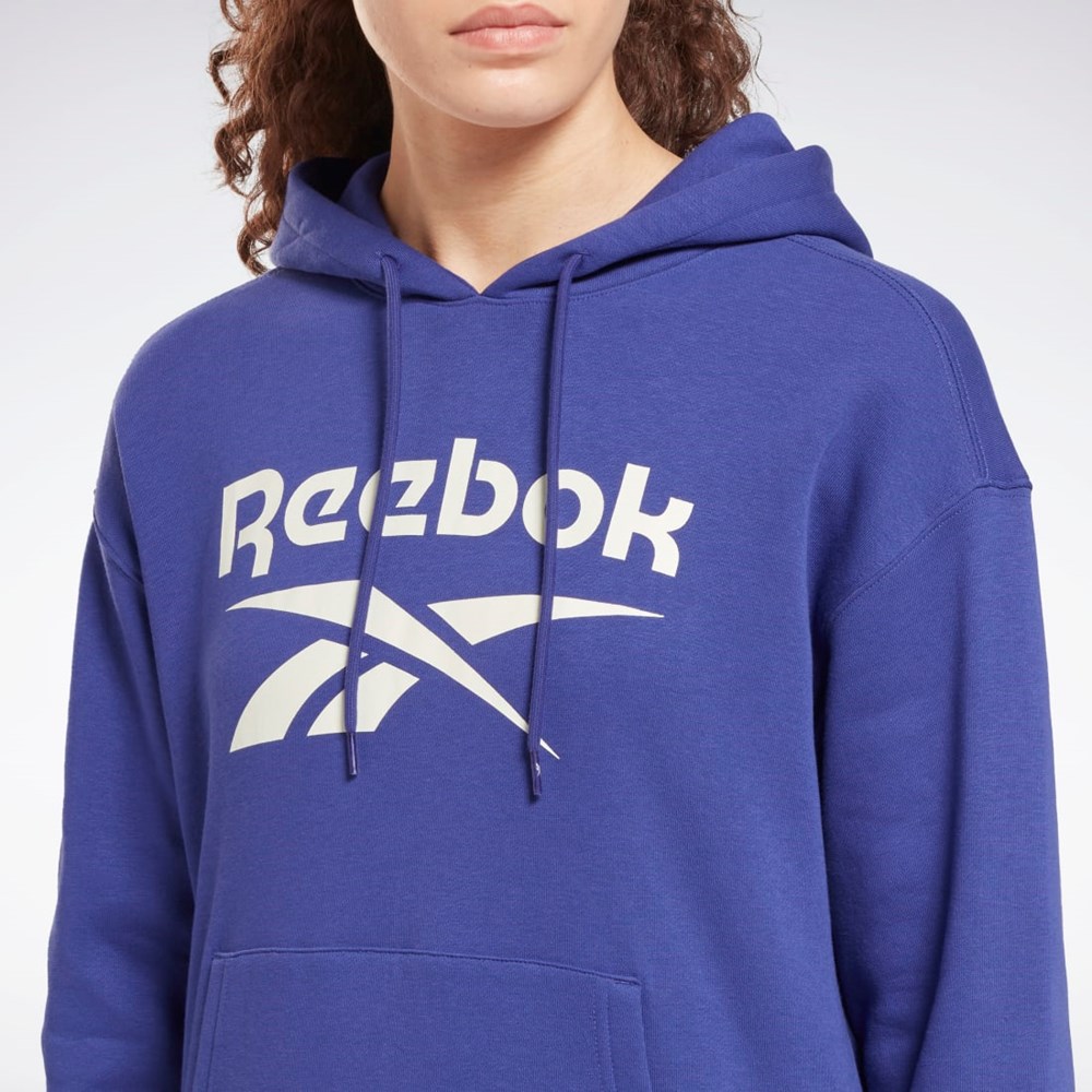 Reebok Reebok Identity Logo Fleece Pullover Hoodie Lila | ILSCN-3470