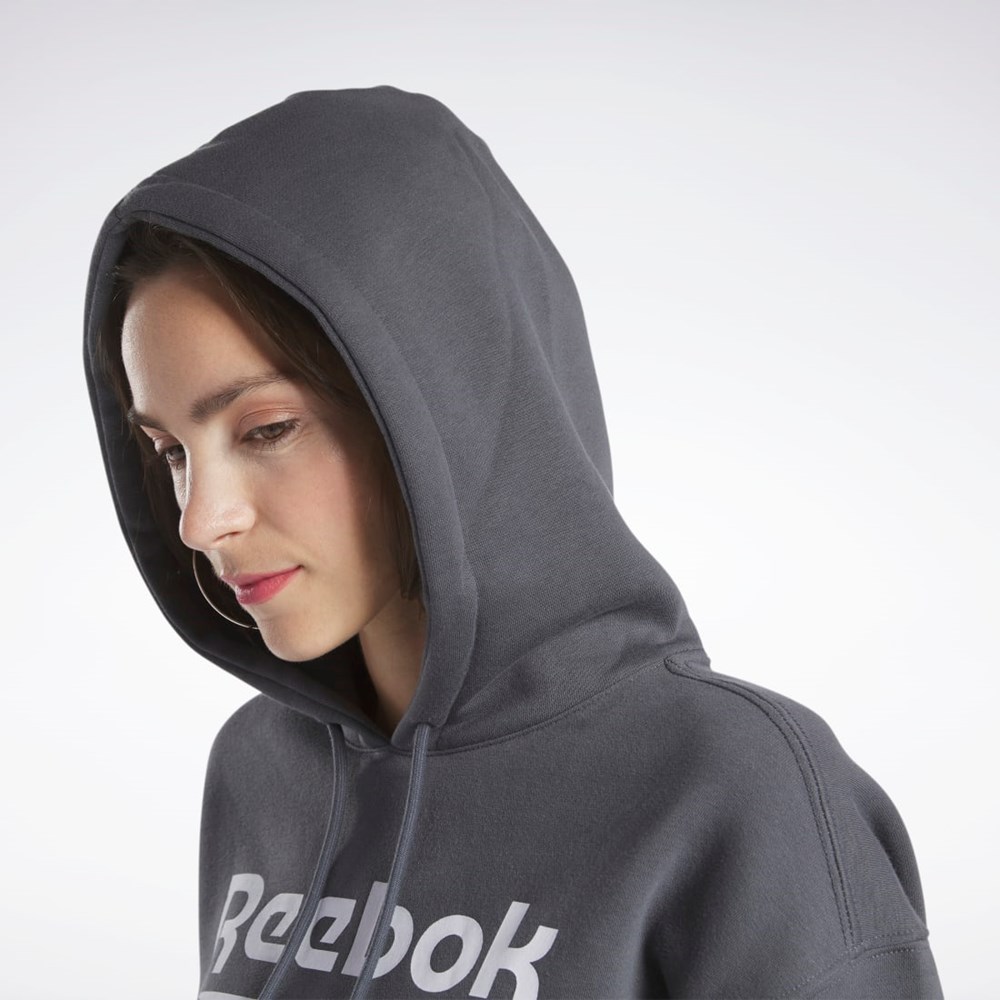 Reebok Reebok Identity Logo Fleece Pullover Hoodie Grå | ZCJXN-4376