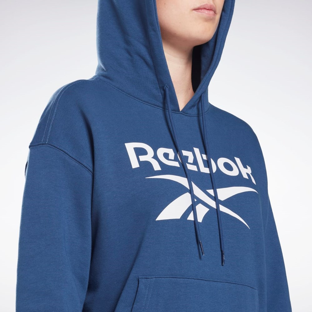 Reebok Reebok Identity Logo French Terry Hoodie Blå | KRHYZ-1349