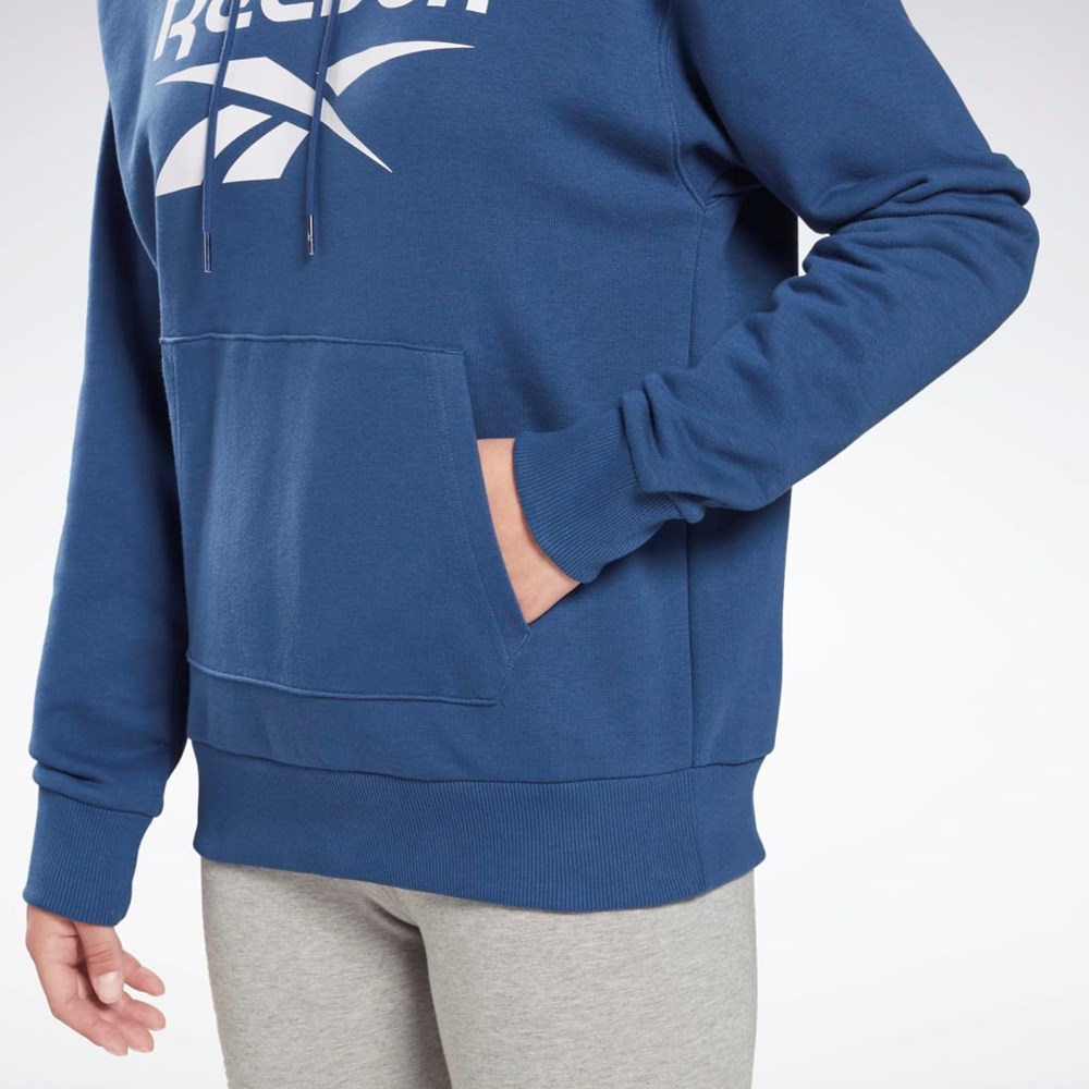 Reebok Reebok Identity Logo French Terry Hoodie Blå | KRHYZ-1349