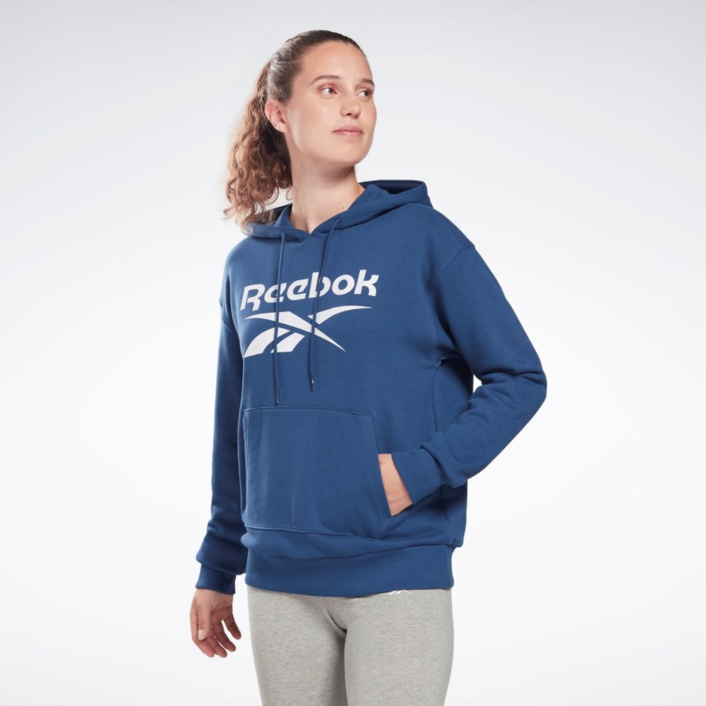 Reebok Reebok Identity Logo French Terry Hoodie Blå | KRHYZ-1349