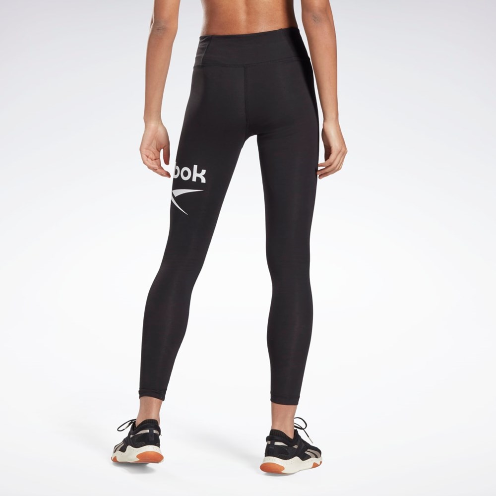 Reebok Reebok Identity Logo Leggings Svarta | LMXQF-0728