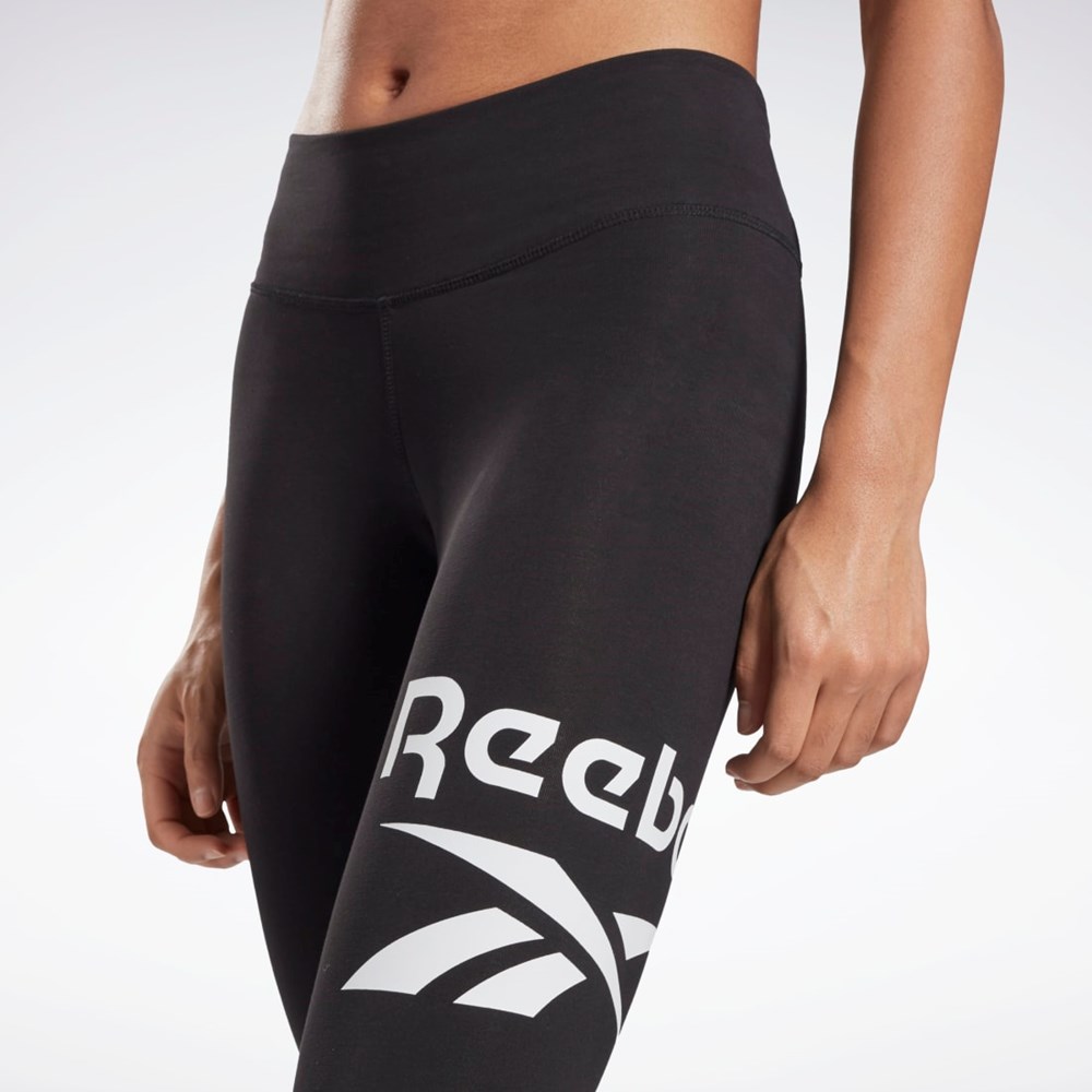 Reebok Reebok Identity Logo Leggings Svarta | LMXQF-0728