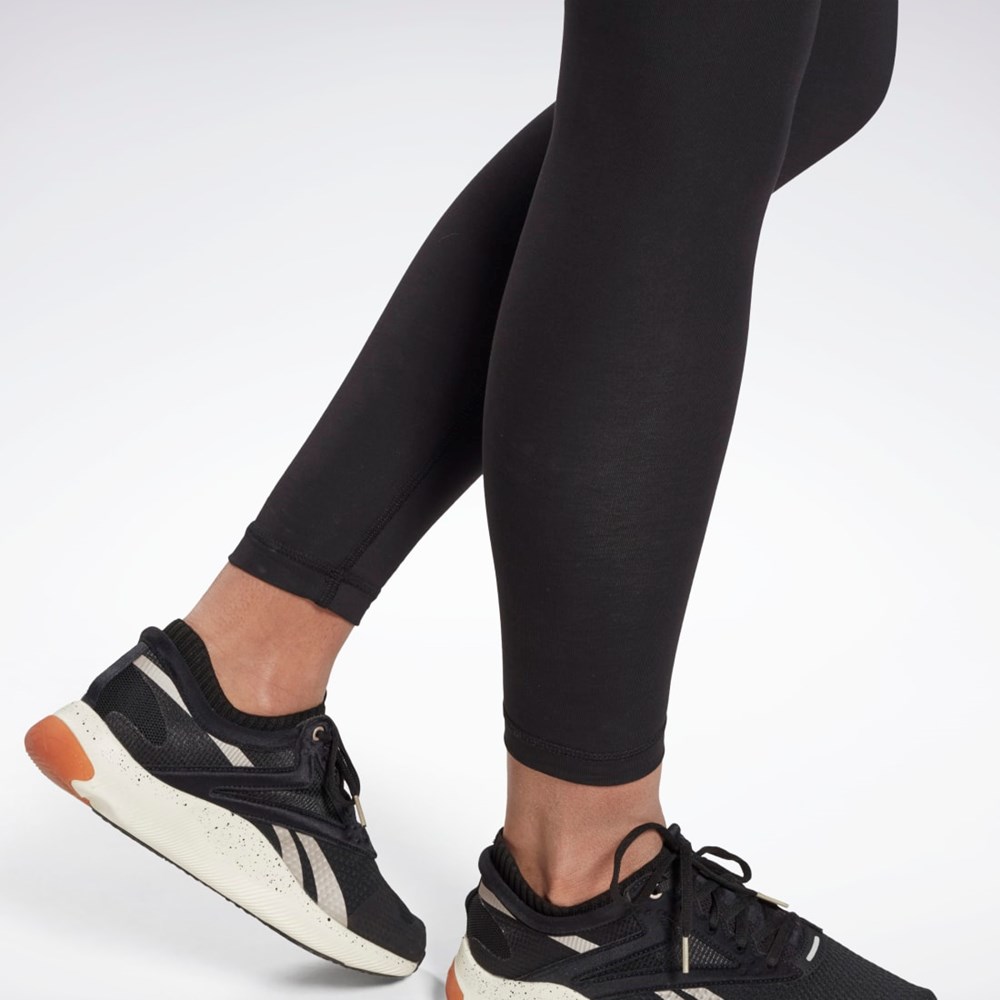 Reebok Reebok Identity Logo Leggings Svarta | LMXQF-0728