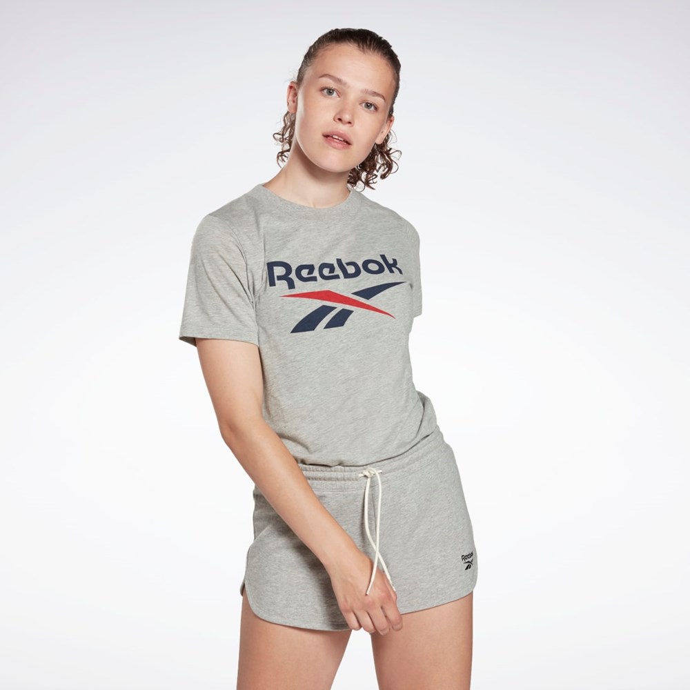 Reebok Reebok Identity Logo T-Shirt Grå | OUQZK-7486