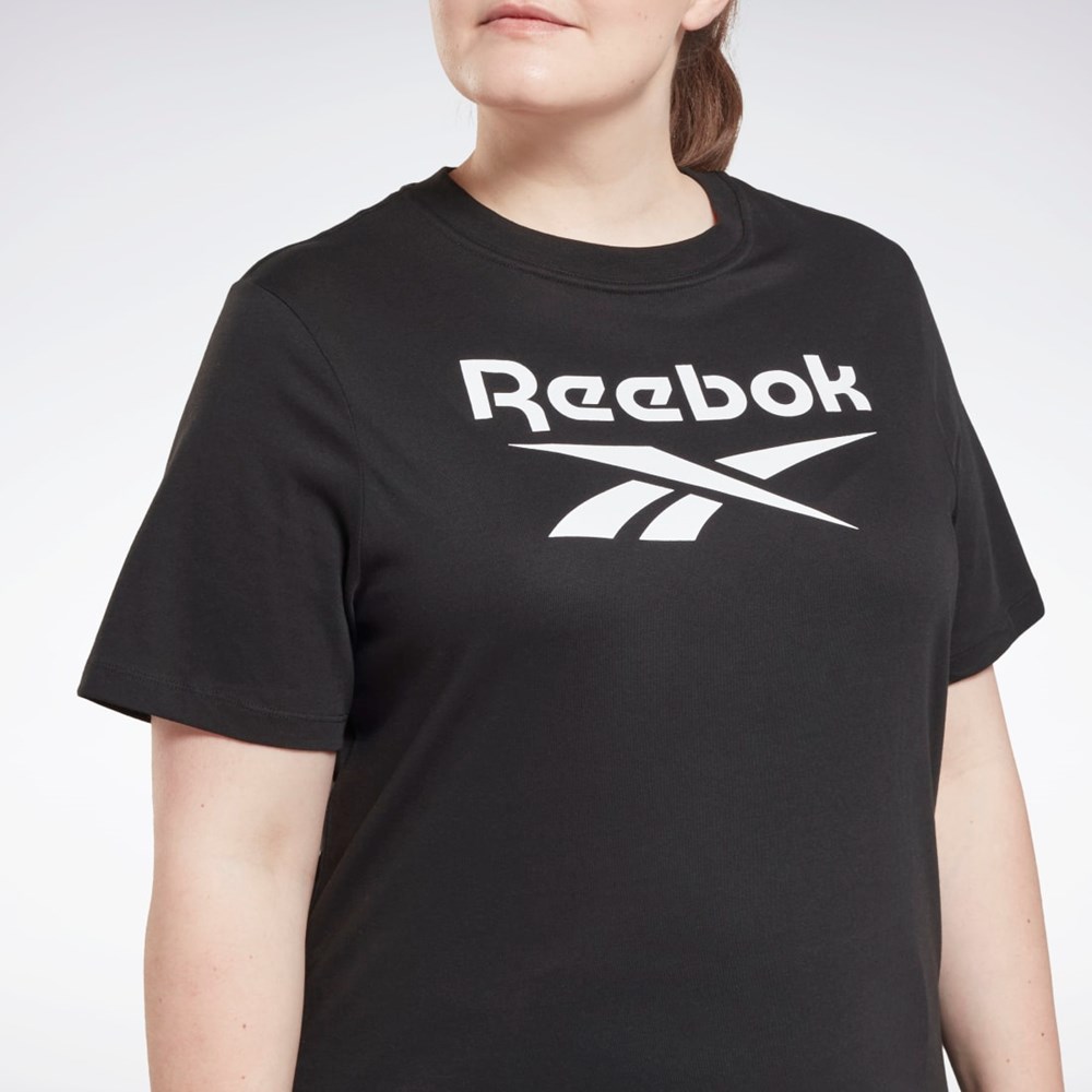 Reebok Reebok Identity T-Shirt (Plus Size) Svarta | DTYFJ-4765