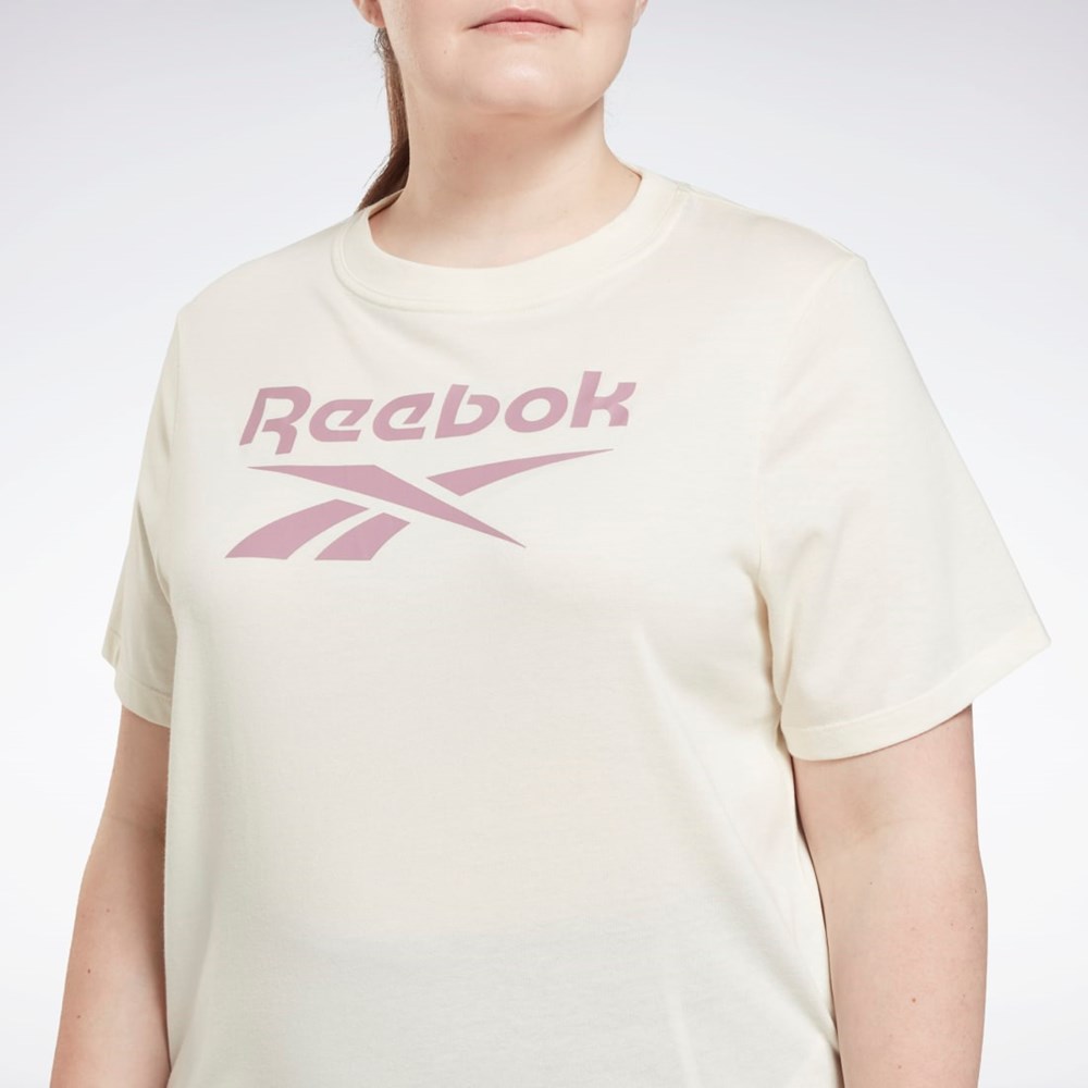 Reebok Reebok Identity T-Shirt (Plus Size) Vita | MZHVL-2143