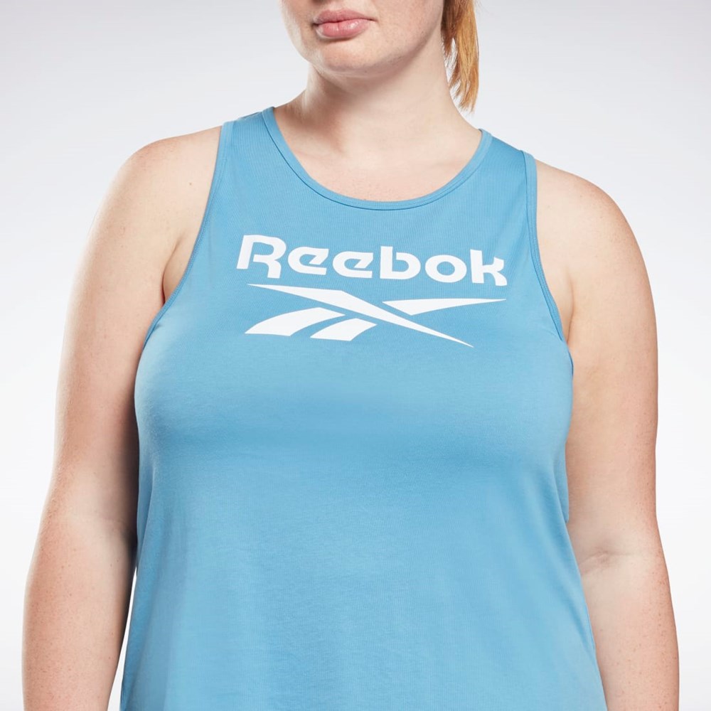 Reebok Reebok Identity Tank Top (Plus Size) Blå | HAYTJ-2918