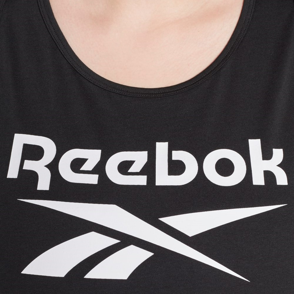 Reebok Reebok Identity Tank Top (Plus Size) Svarta | PENJA-5743