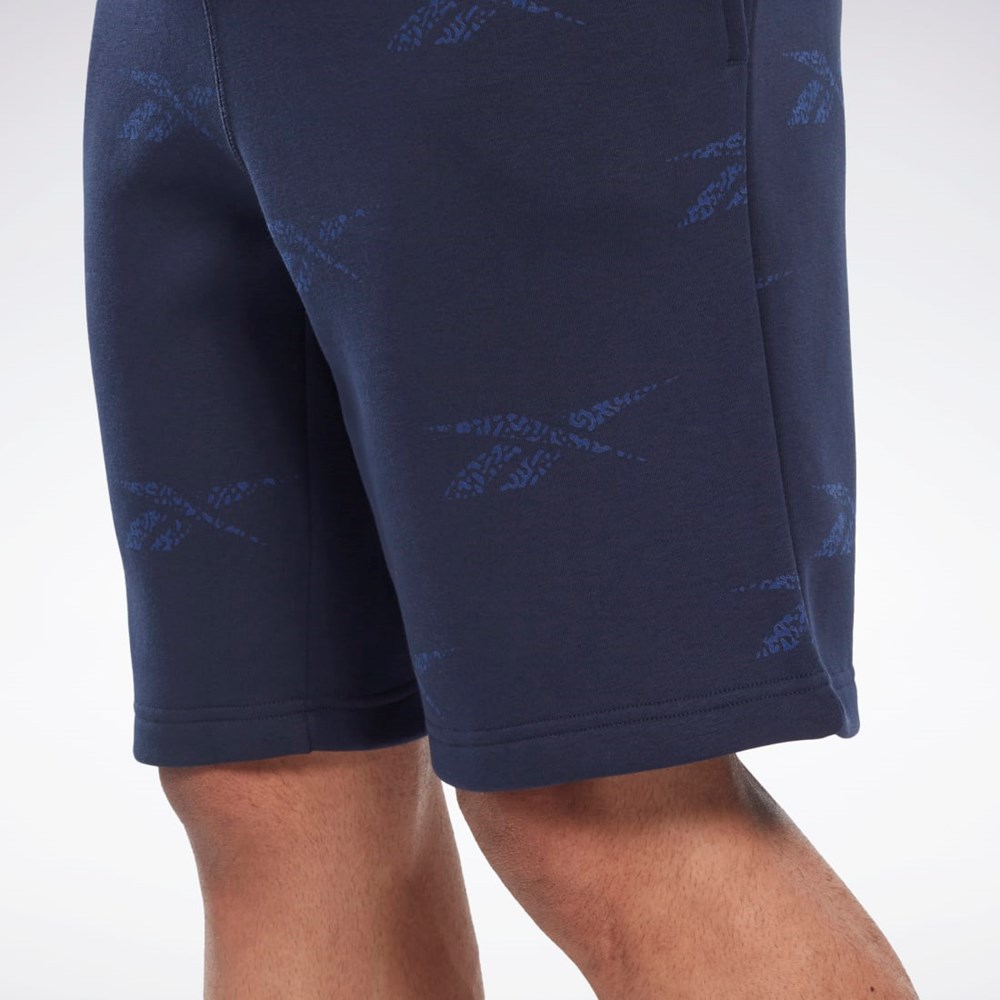 Reebok Reebok Identity Vector Fleece Shorts Marinblå | WDXMQ-0147