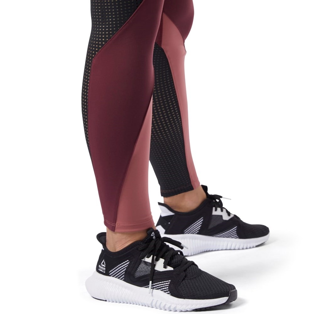 Reebok Reebok Lux 2 Leggings Vinröda Rosa | WJFYO-3096