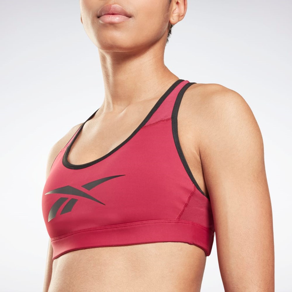 Reebok Reebok Lux Racer Vector Sports Bra Punch Berry | GWXYA-6850