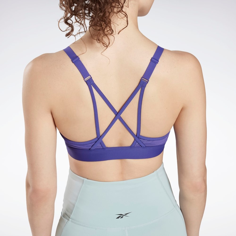 Reebok Reebok Lux Snörade Sports Bra Lila | ALJIT-7263