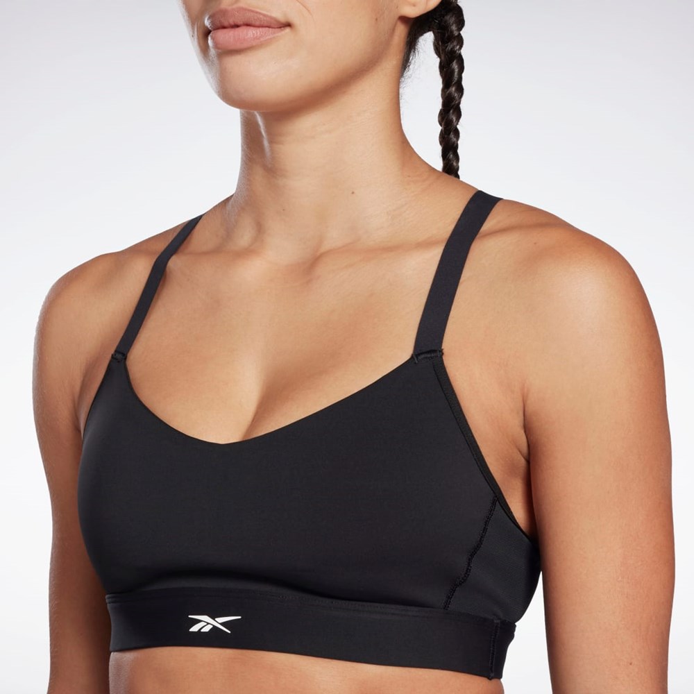 Reebok Reebok Lux Snörade Sports Bra Svarta | RSJTB-0219