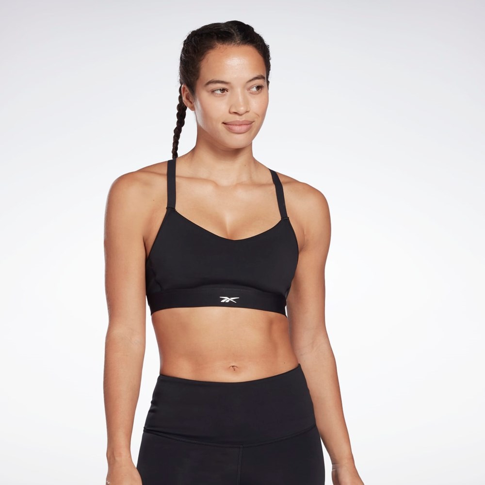 Reebok Reebok Lux Snörade Sports Bra Svarta | RSJTB-0219