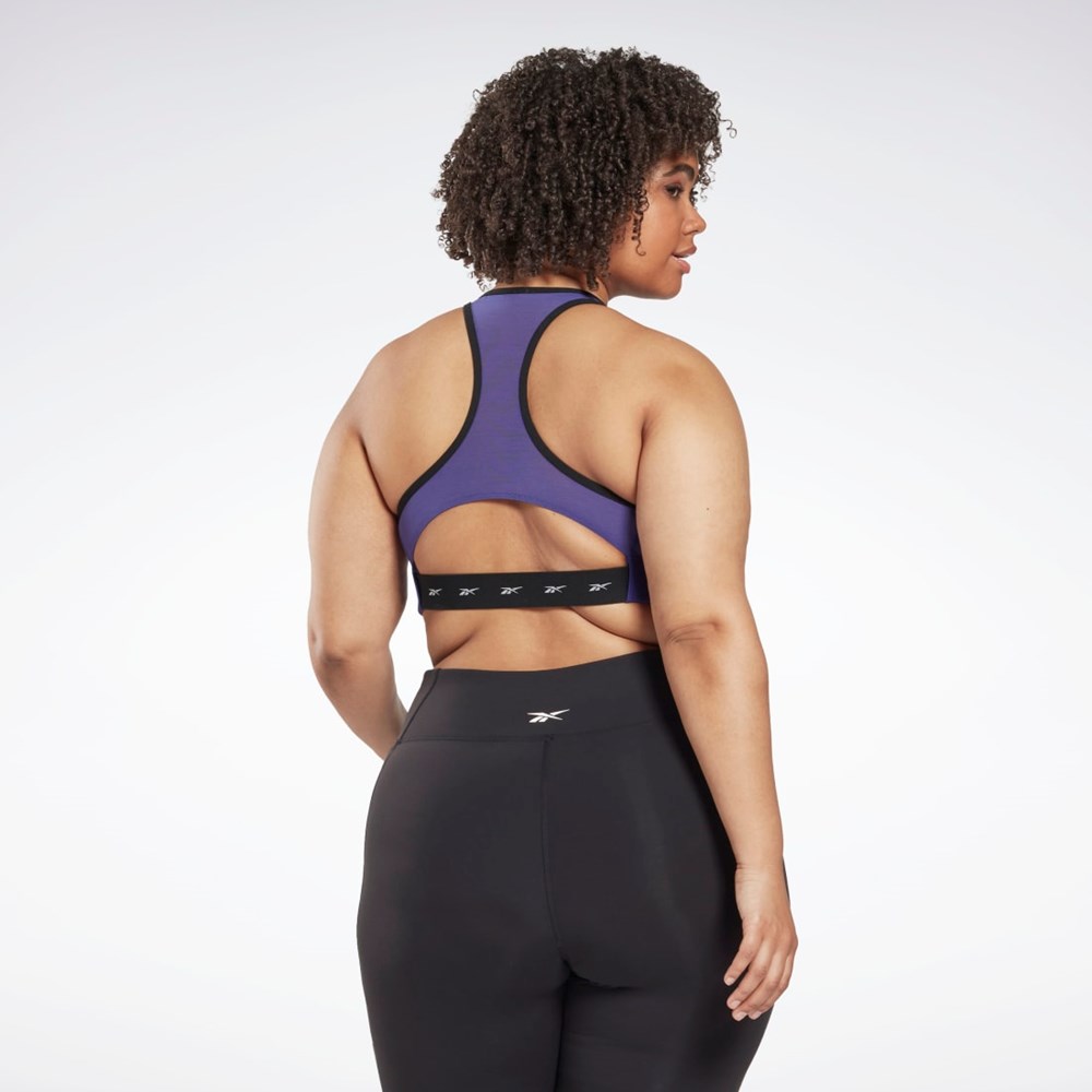 Reebok Reebok Lux Vector Racer Sports Bra (Plus Size) Lila | GRBQU-5489