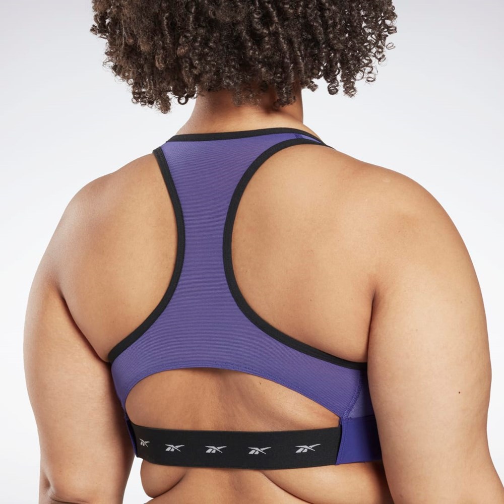 Reebok Reebok Lux Vector Racer Sports Bra (Plus Size) Lila | GRBQU-5489