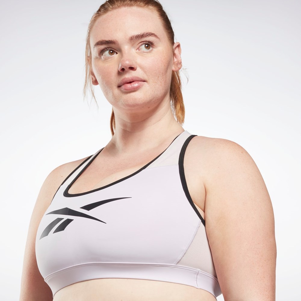 Reebok Reebok Lux Vector Racer Sports Bra (Plus Size) Quartz Glow | MDTUG-2394