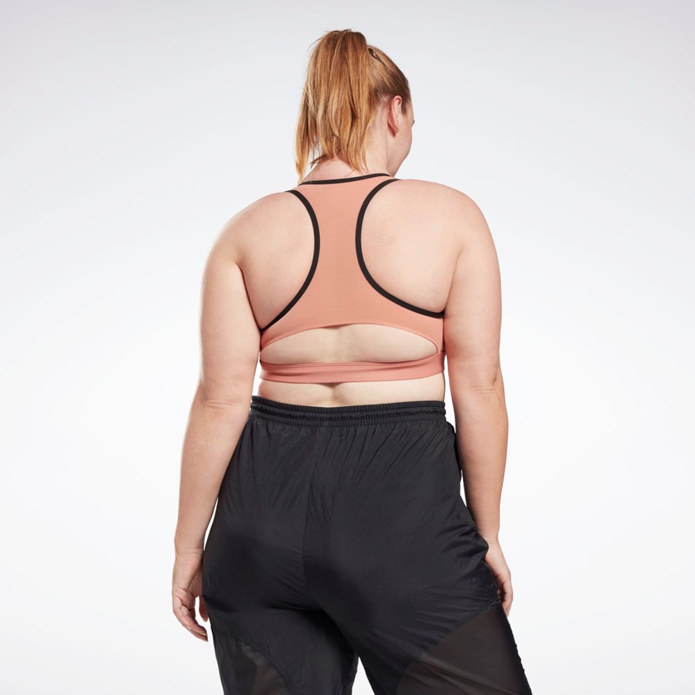 Reebok Reebok Lux Vector Racer Sports Bra (Plus Size) Korall | QIVPY-2470