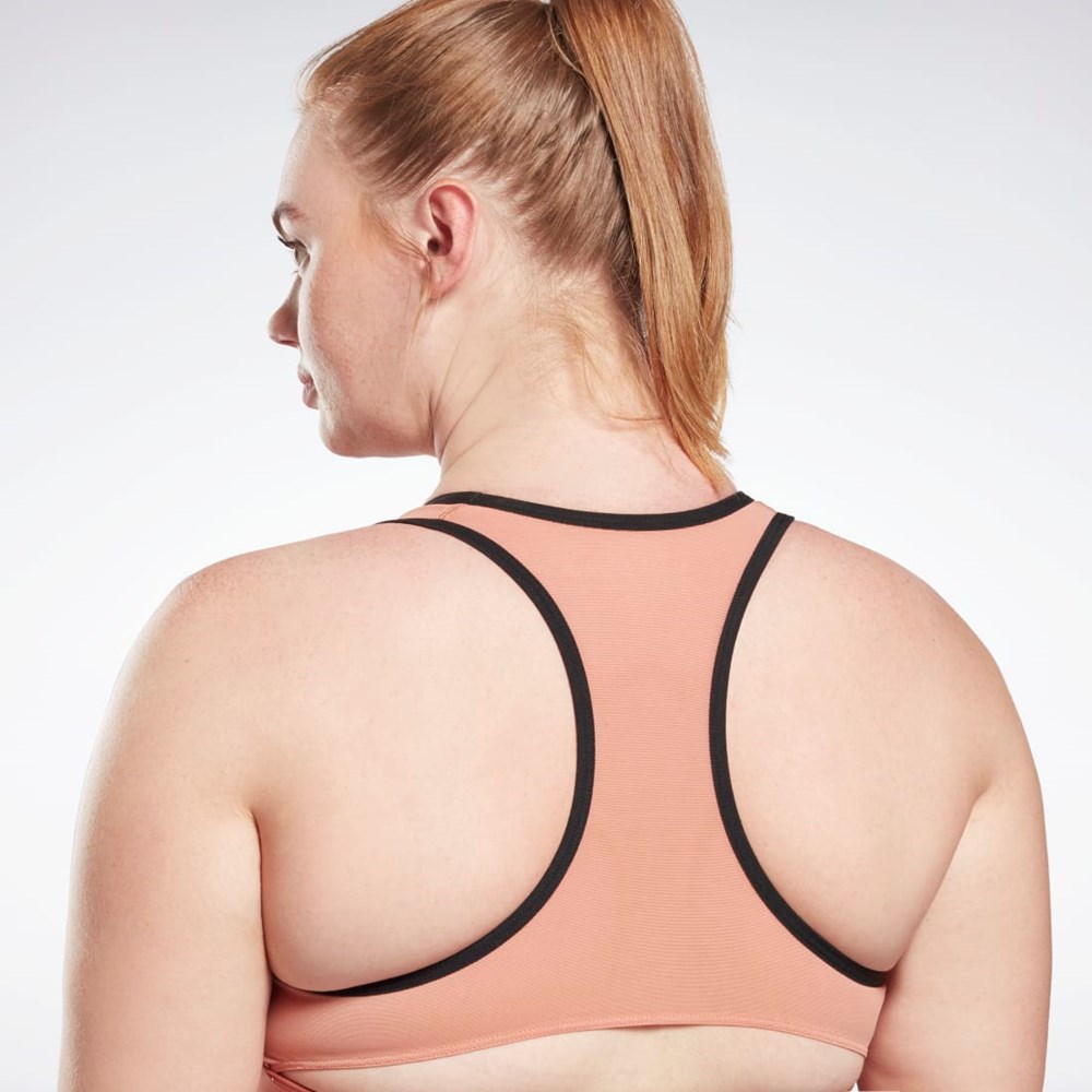 Reebok Reebok Lux Vector Racer Sports Bra (Plus Size) Korall | QIVPY-2470