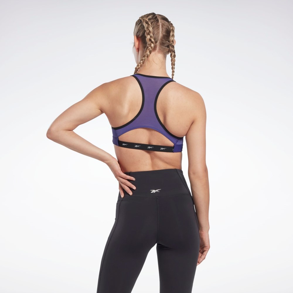 Reebok Reebok Lux Vector Racer Sports Bra Lila | UJEYD-1760