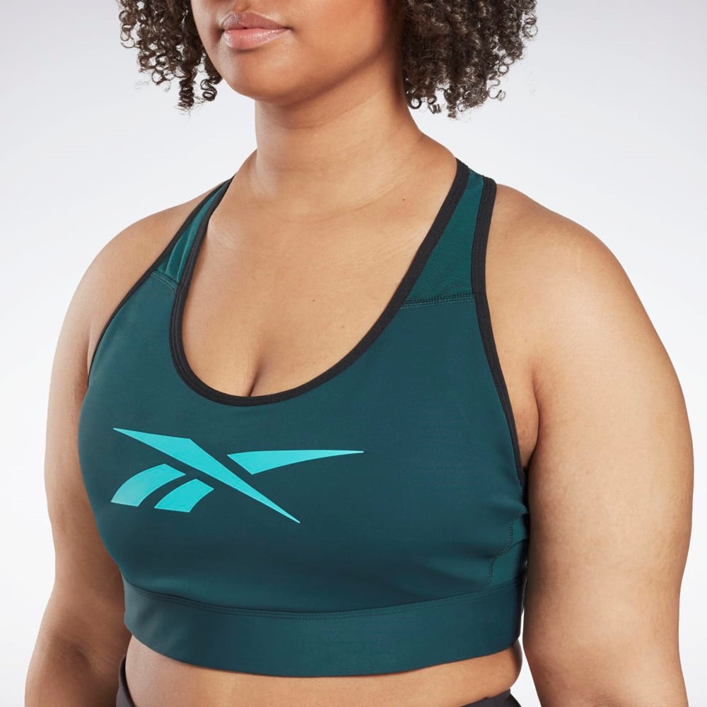 Reebok Reebok Lux Vector Racer Sports Bra (Plus Size) Gröna | YGUDK-8926