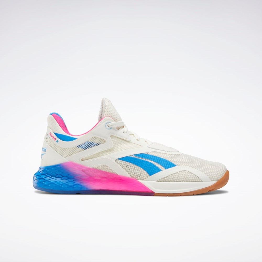 Reebok Reebok Nano X Tränings Shoes Vita Rosa Blå | QWNIY-3982