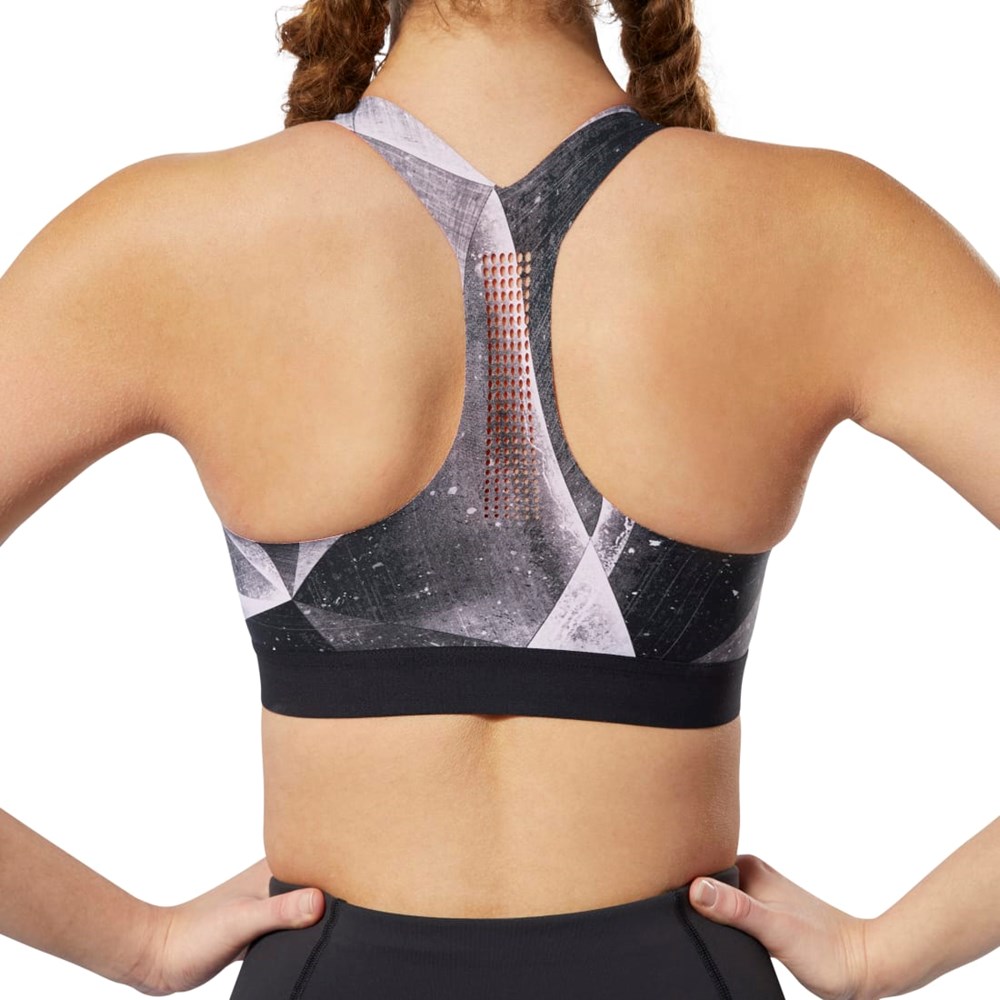 Reebok Reebok PureMove Bra - Shattered Ice Motion Sense ™ Svarta | KWQBL-3172