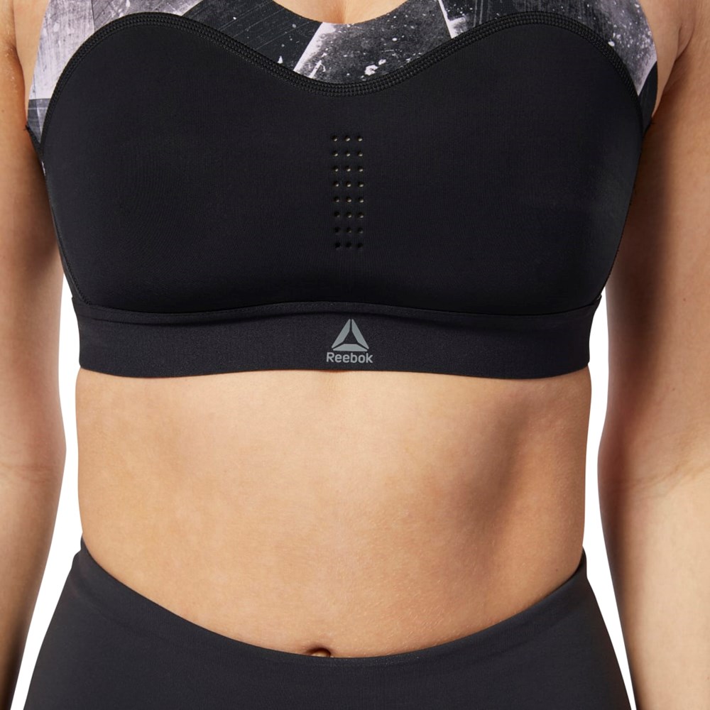 Reebok Reebok PureMove Bra - Shattered Ice Motion Sense ™ Svarta | KWQBL-3172