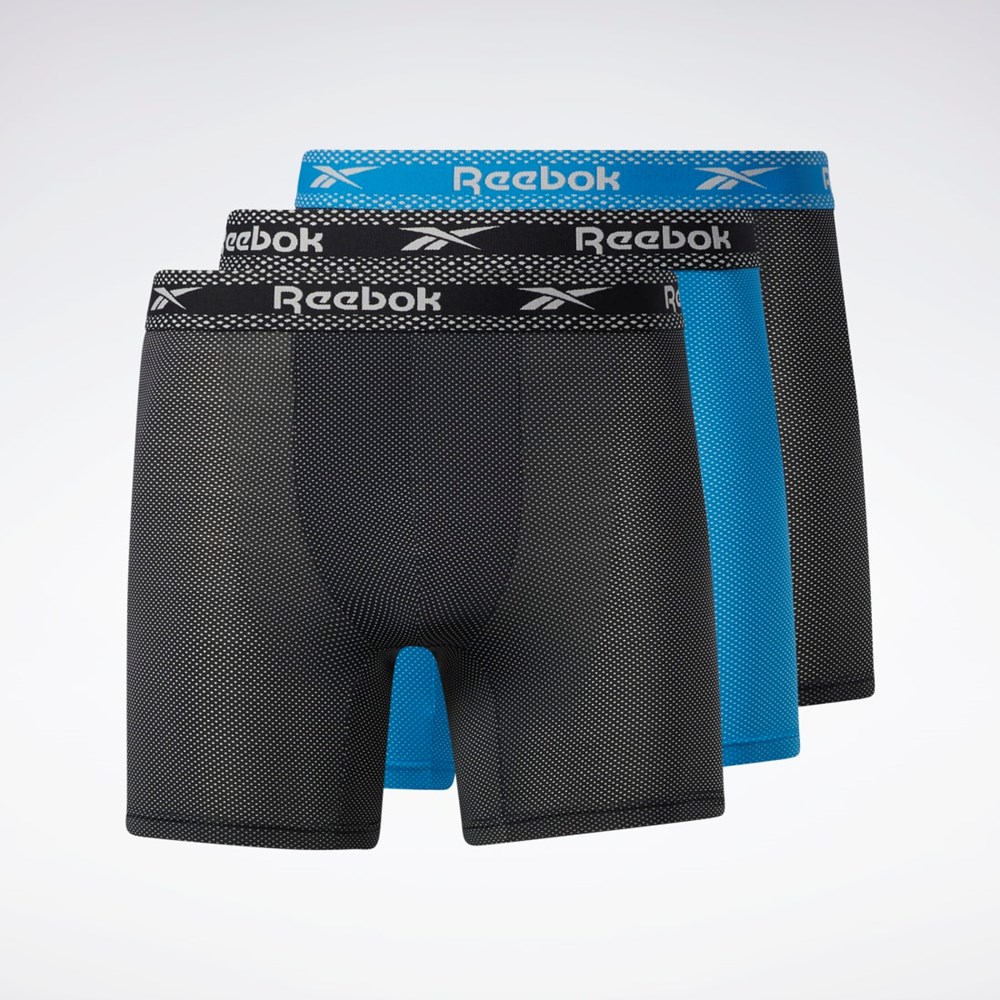 Reebok Reebok Super Soft Nylon Performance Boxer Briefs 3 Pairs Multi | CSRBT-6701