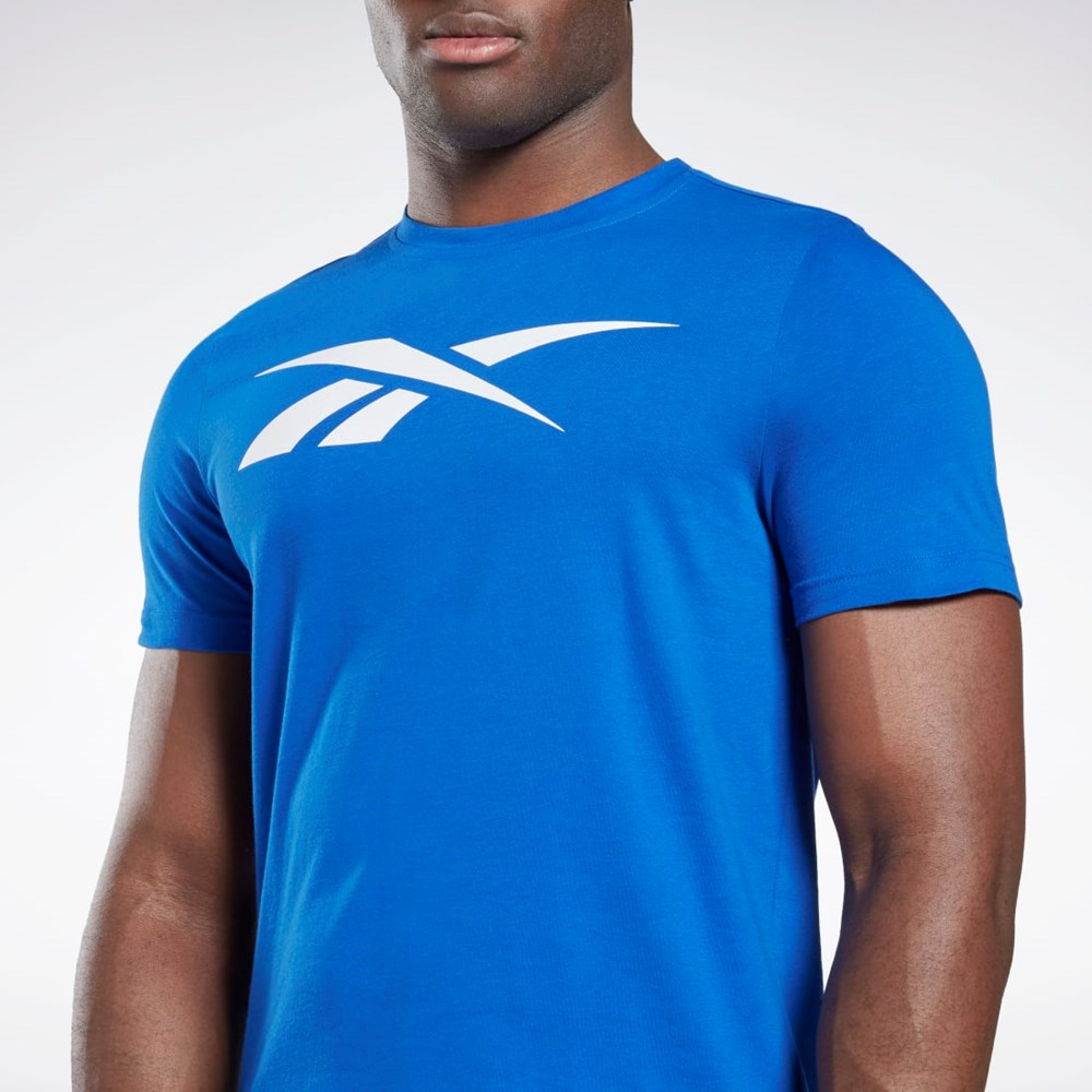 Reebok Reebok Tryck Series Vector T-Shirt Blå | OBXDC-7350