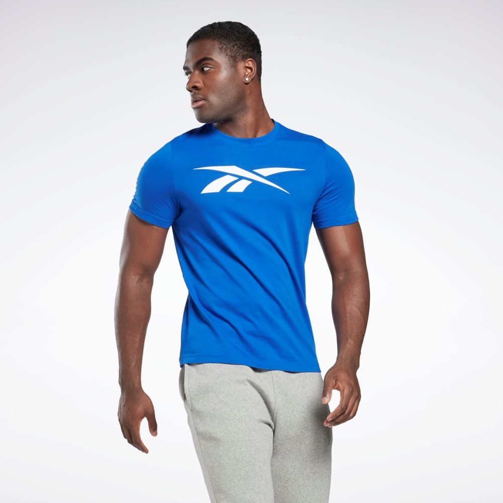 Reebok Reebok Tryck Series Vector T-Shirt Blå | OBXDC-7350